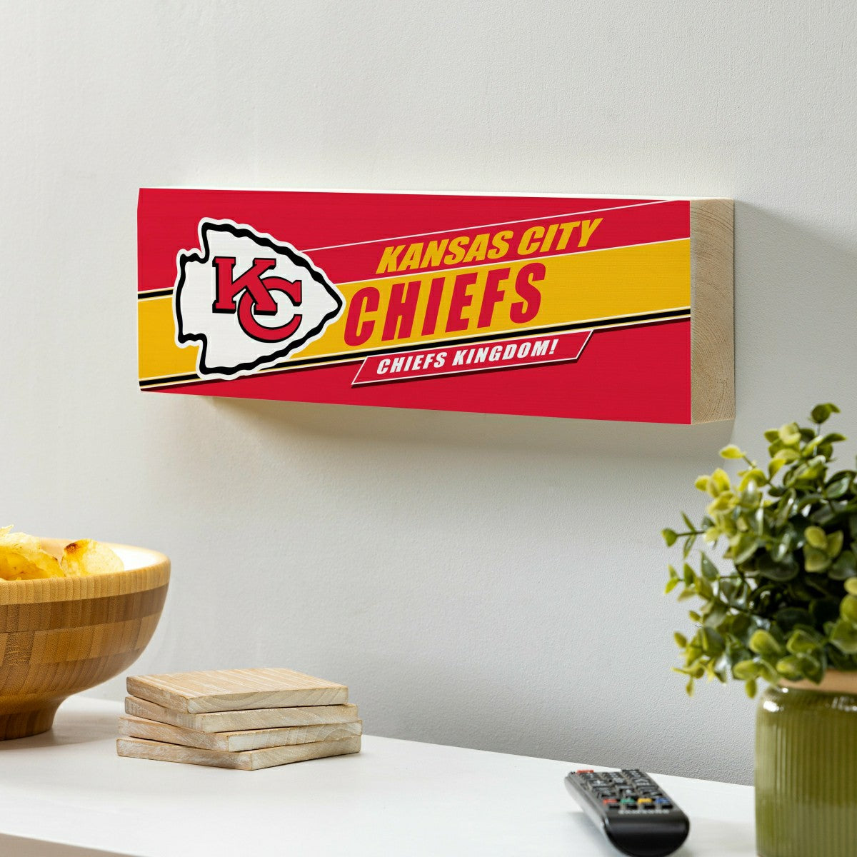 Kansas City Chiefs Mantle Sign, Down Home Fans, 5x18 - Home