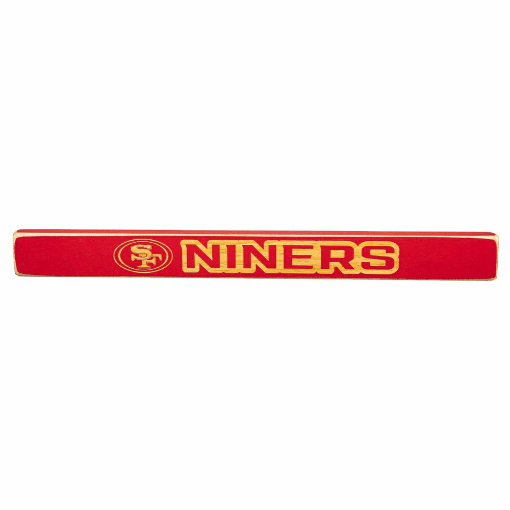 San Francisco 49ers Engraved Wood Sign, 49ers 1.5" x 18" - Home NFL