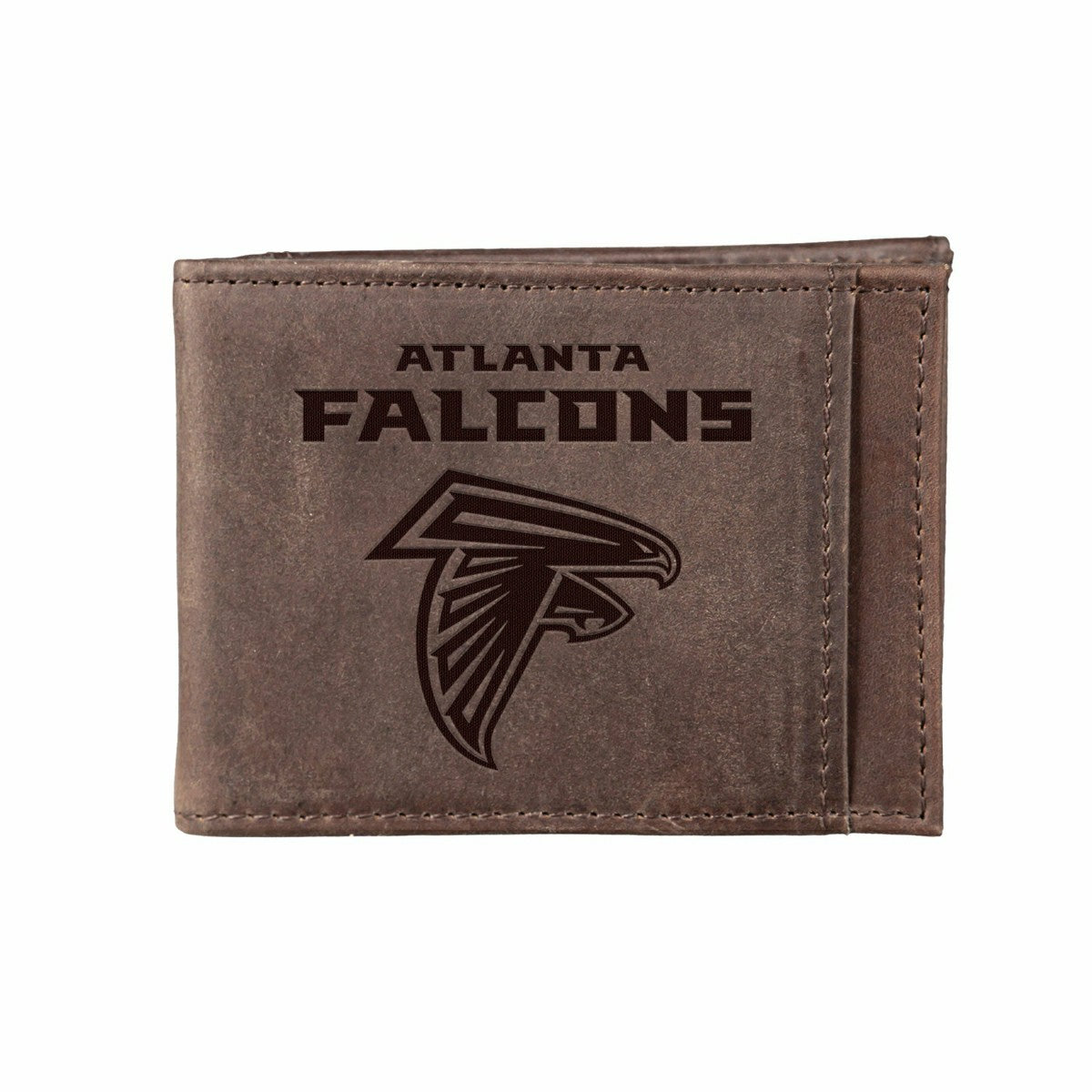 Front Pocket Wallet w/ RFID Blocking, Atlanta Falcons, Brown - NFL Home
