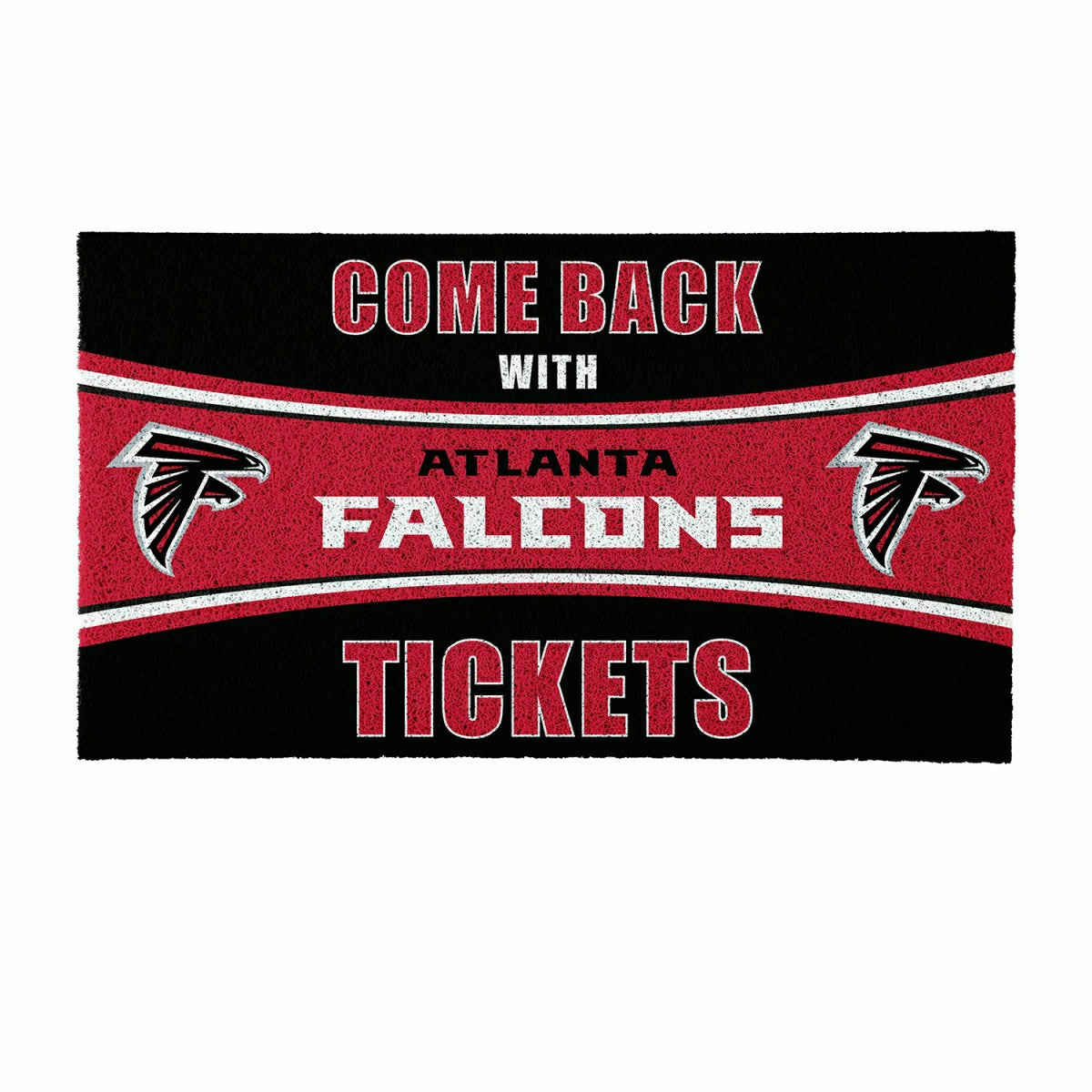 28" x 16" PVC Trapper Mat, Come Back with Tickets, Atlanta Falcons - NFL