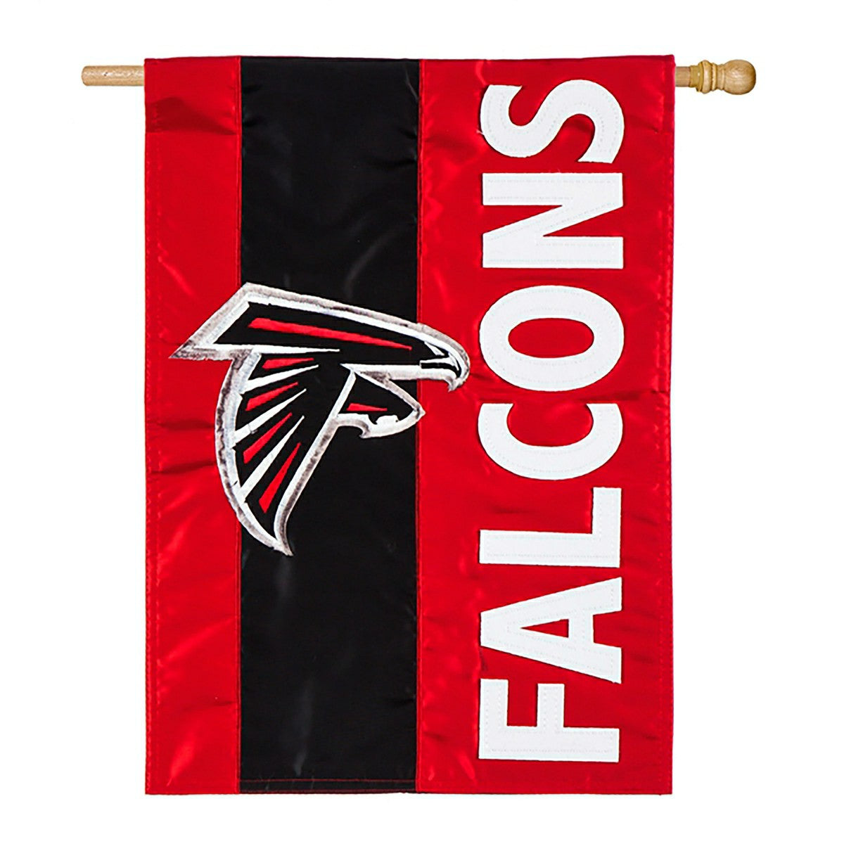Double-Sided Embellished NFL Team Pride Applique House Flag, Atlanta F - NFL Home