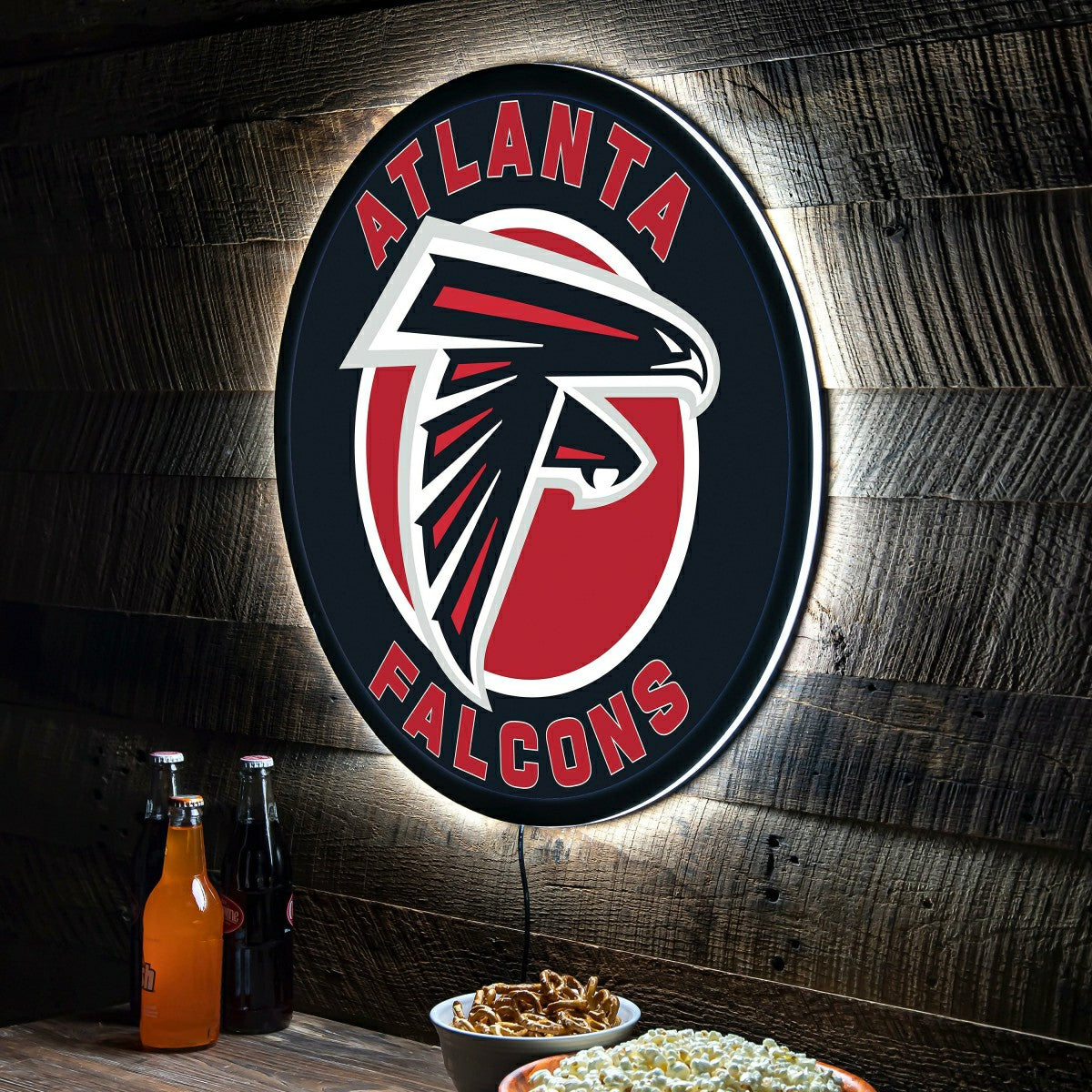 LED Wall Decor, Round, Atlanta Falcons - NFL Home