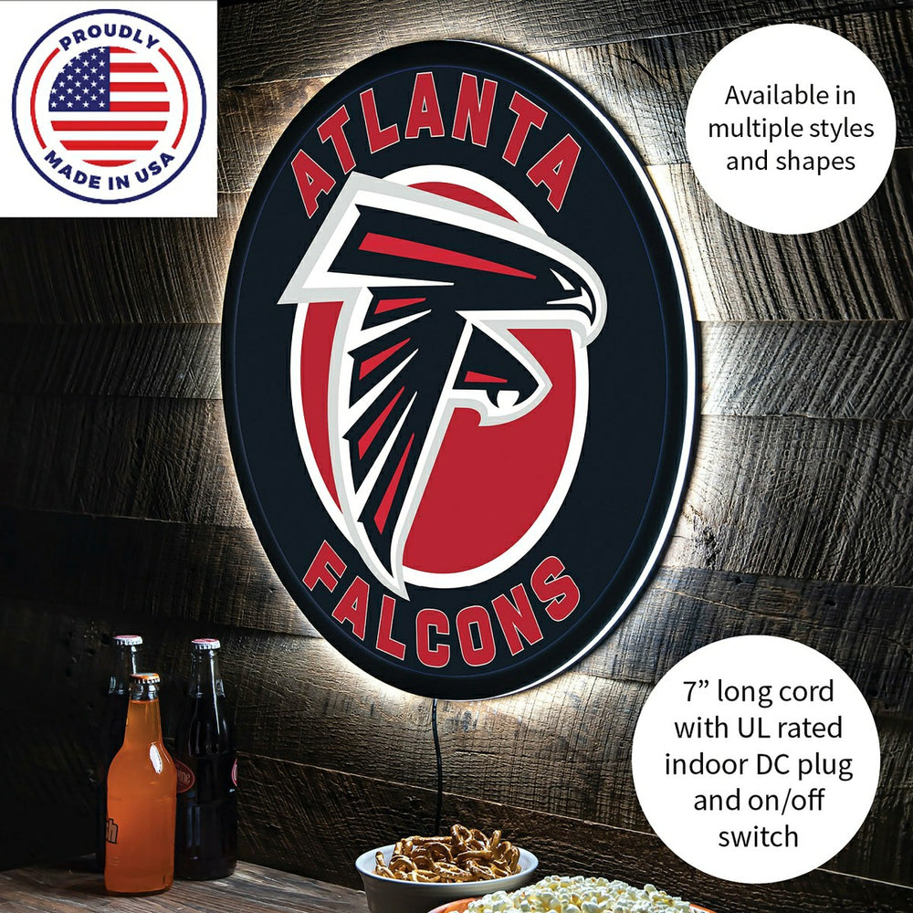 LED Wall Decor, Round, Atlanta Falcons - NFL Home