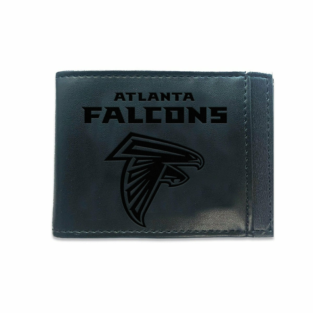 Front Pocket Wallet w/ RFID Blocking, Atlanta Falcons, Black - NFL Home