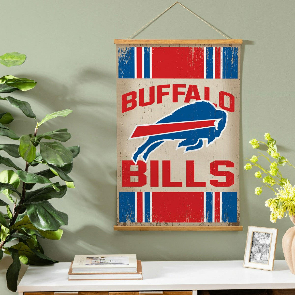 Buffalo Bills, Canvas Wall Tapestry, Medium, 36x24 - NFL Home