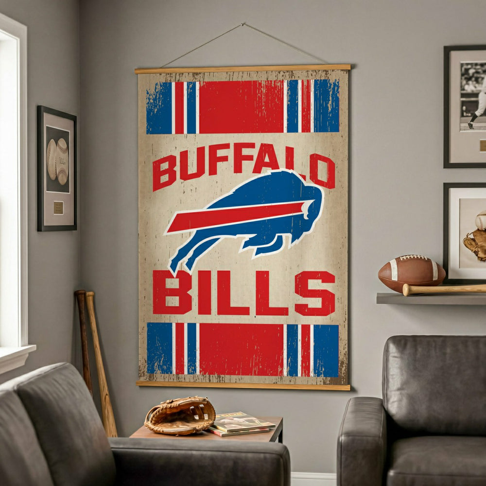 Buffalo Bills, Canvas Wall Tapestry, Large, 54x36 - NFL Home