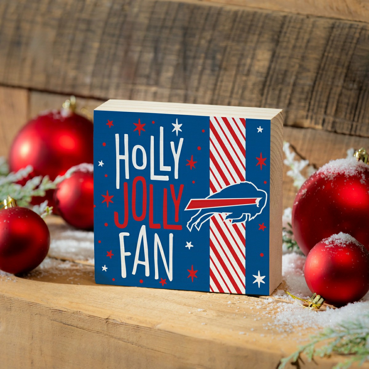Buffalo Bills Block, Holiday, 6x6 - NFL Home