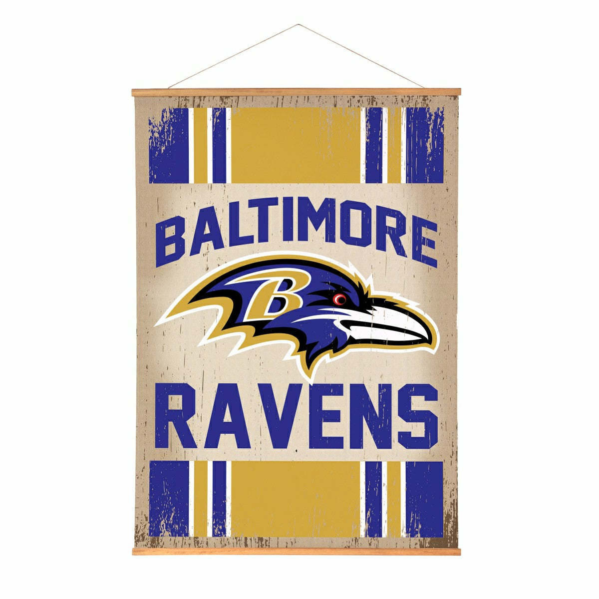 Baltimore Ravens, Canvas Wall Tapestry, Large, 54x36 - NFL Home