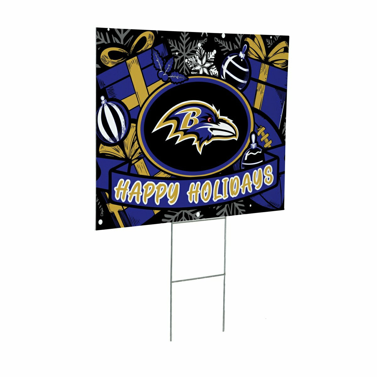 Baltimore Ravens Yard Sign, Holiday - NFL Home