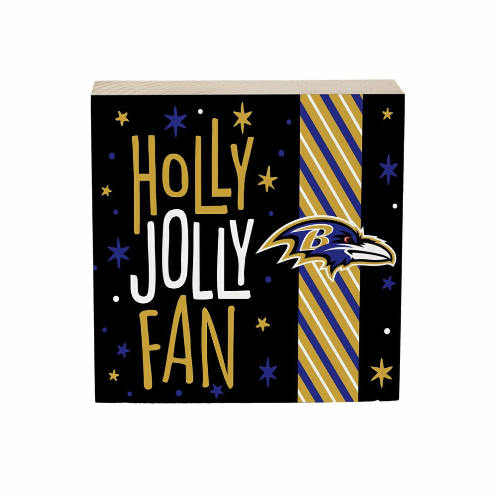 Baltimore Ravens Block, Holiday, 6x6 - NFL Home