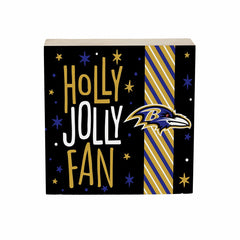 Baltimore Ravens Block, Holiday, 6x6 - NFL Home
