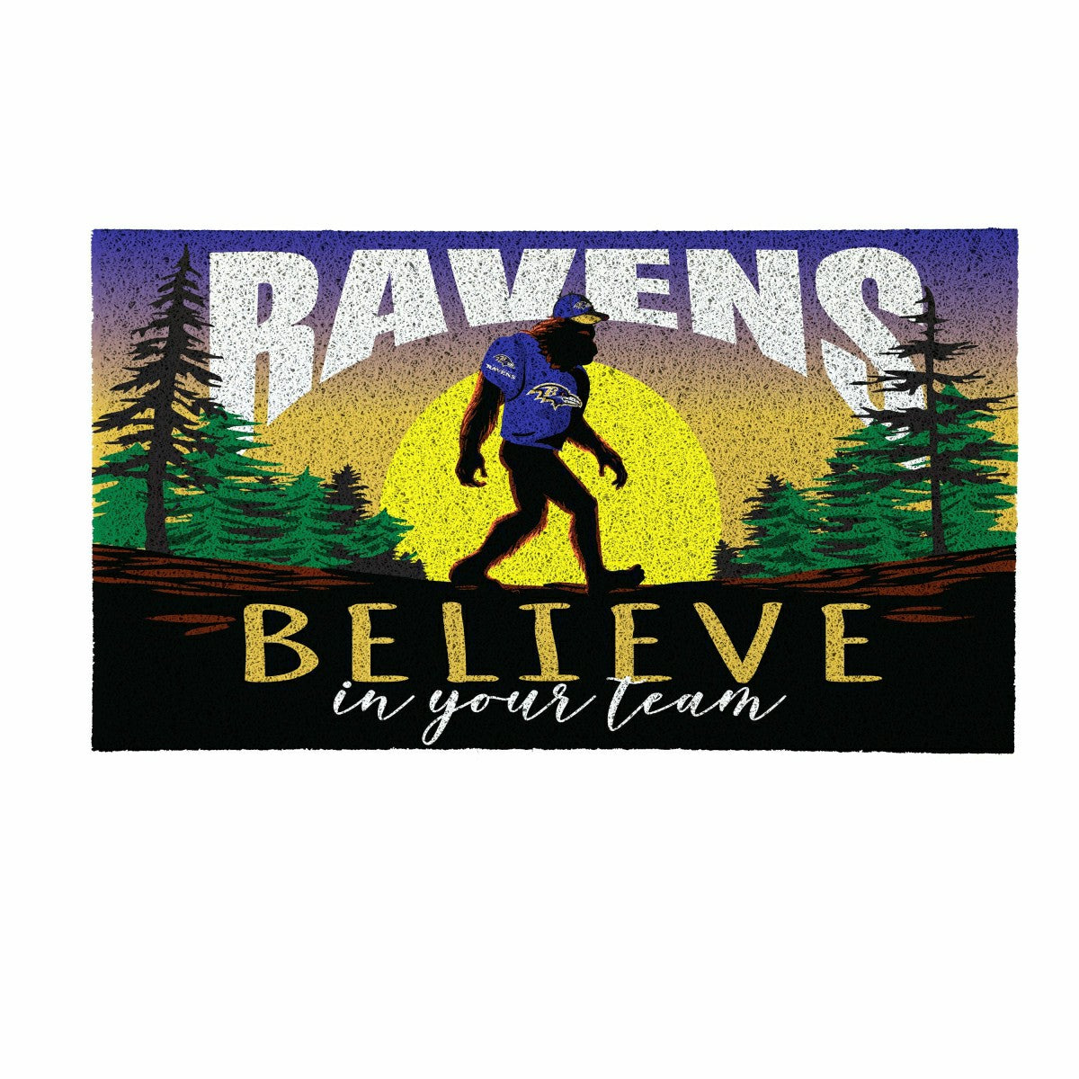 Baltimore Ravens Bigfoot PVC Mat, 28"x16" - NFL