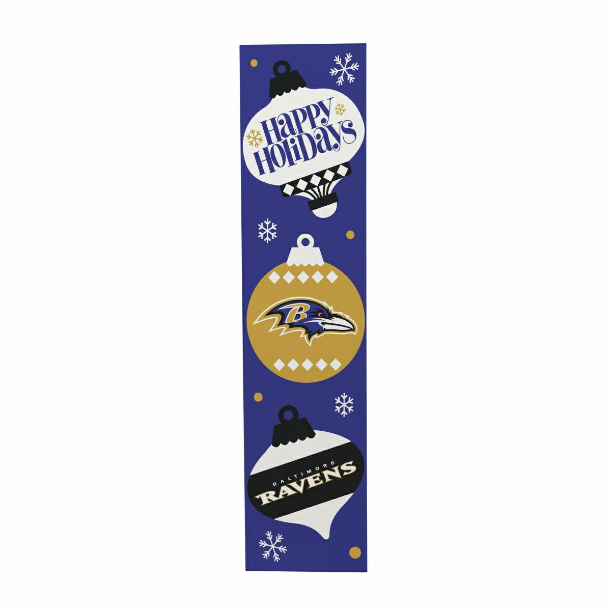 47" Double Sided Leaner, Baltimore Ravens, Christmas - NFL Home
