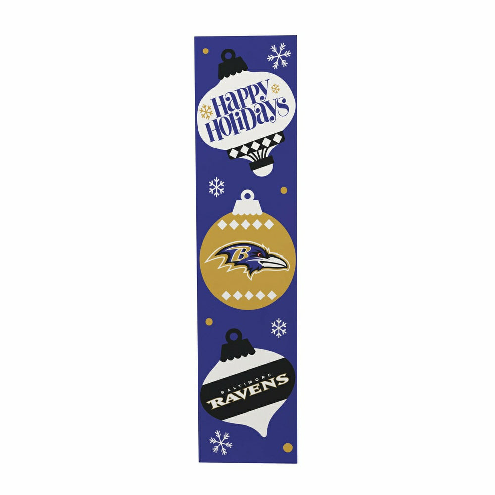 47" Double Sided Leaner, Baltimore Ravens, Christmas - NFL Home