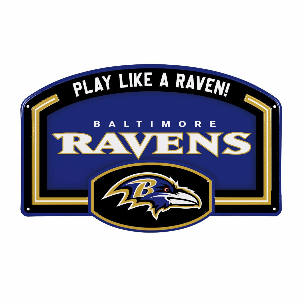 Baltimore Ravens USA Embossed Steel Wall Sign, 11" x 17" - NFL Home