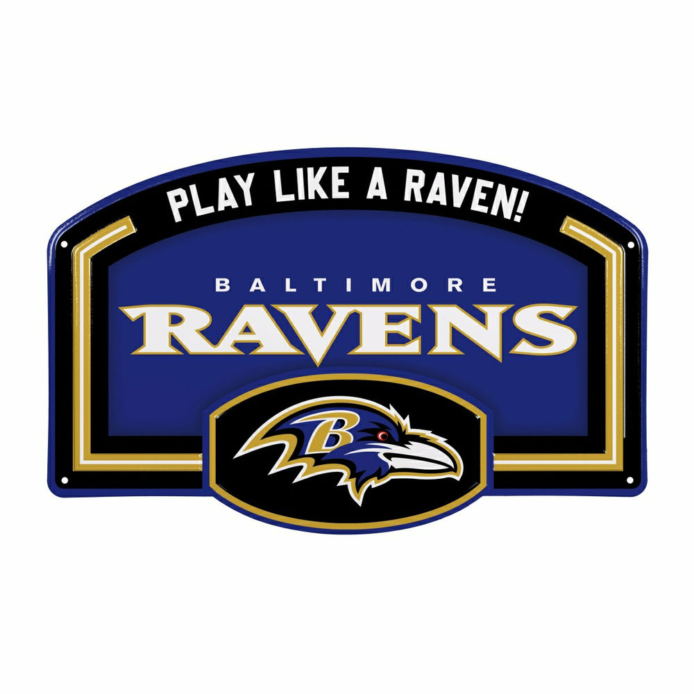 Baltimore Ravens USA Embossed Steel Wall Sign, 11" x 17" - NFL Home
