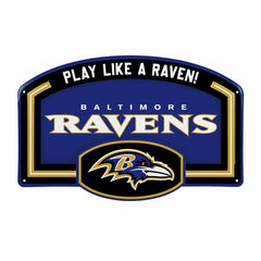 Baltimore Ravens USA Embossed Steel Wall Sign, 11" x 17" - NFL Home