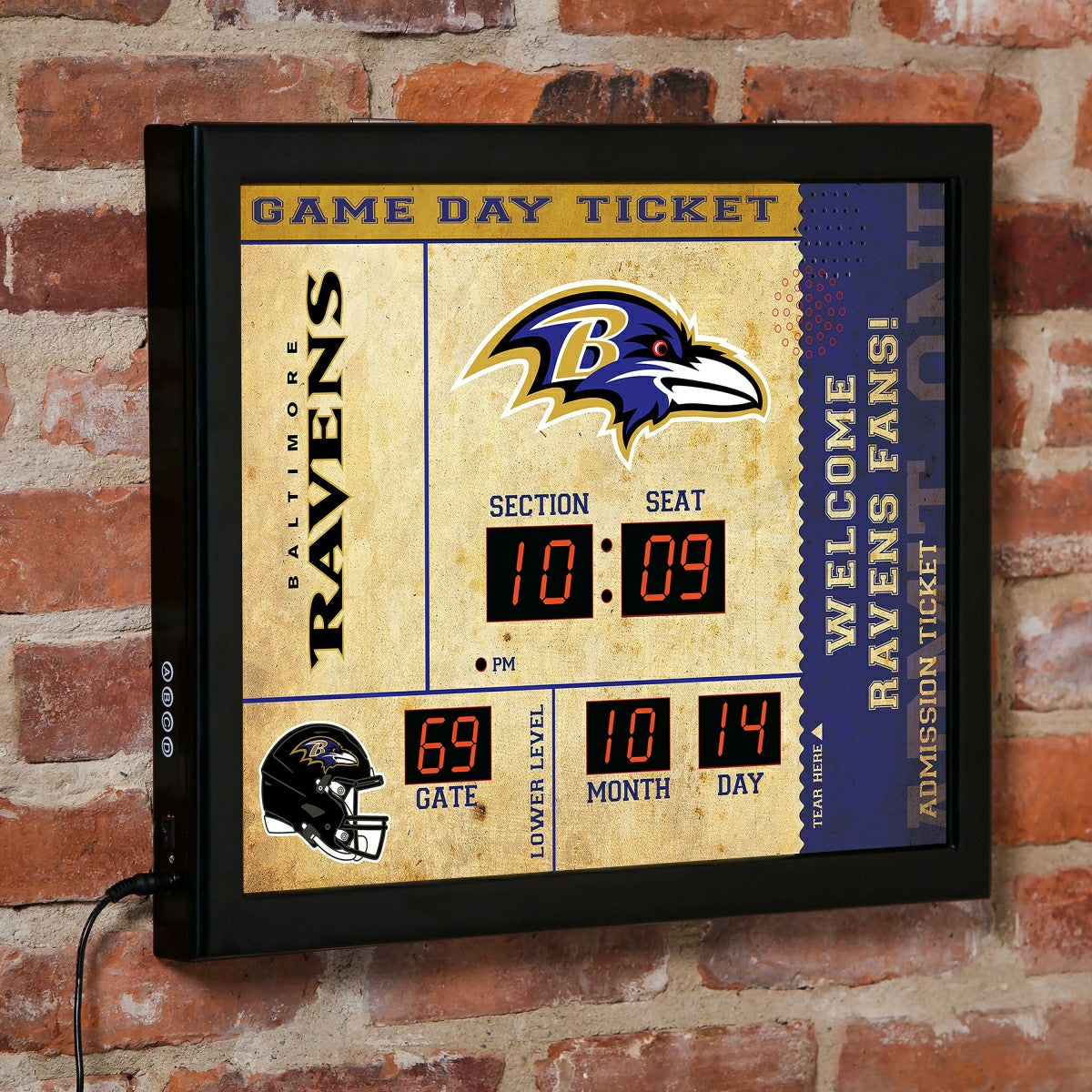 Scoreboard Wall Clock, Baltimore Ravens - NFL Home
