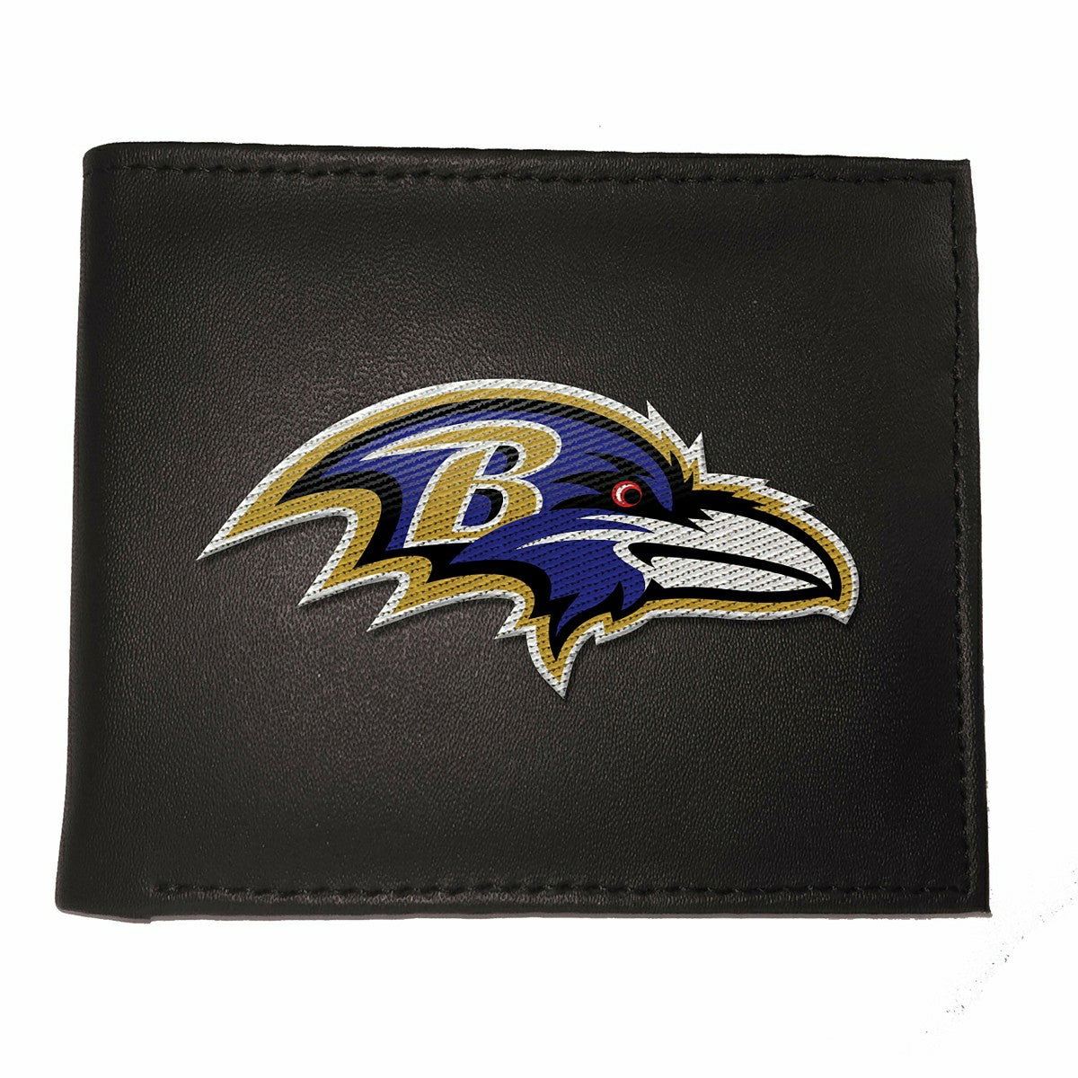 Baltimore Ravens Black Bi-Fold Embroidered Wallet w/ RFID Blocking - NFL Home