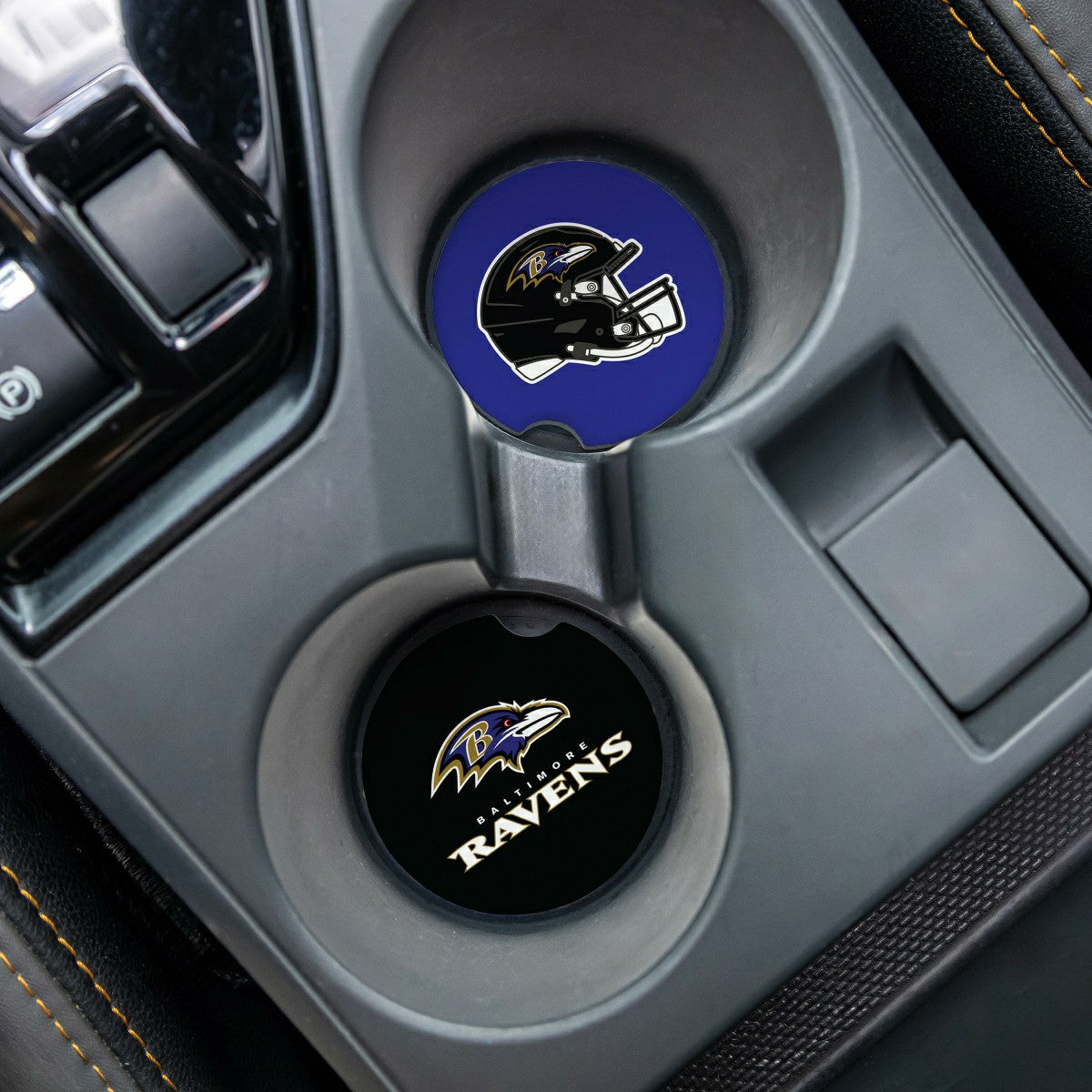 Baltimore Ravens Car Coaster Set, 2pc - NFL