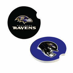 Baltimore Ravens Car Coaster Set, 2pc - NFL