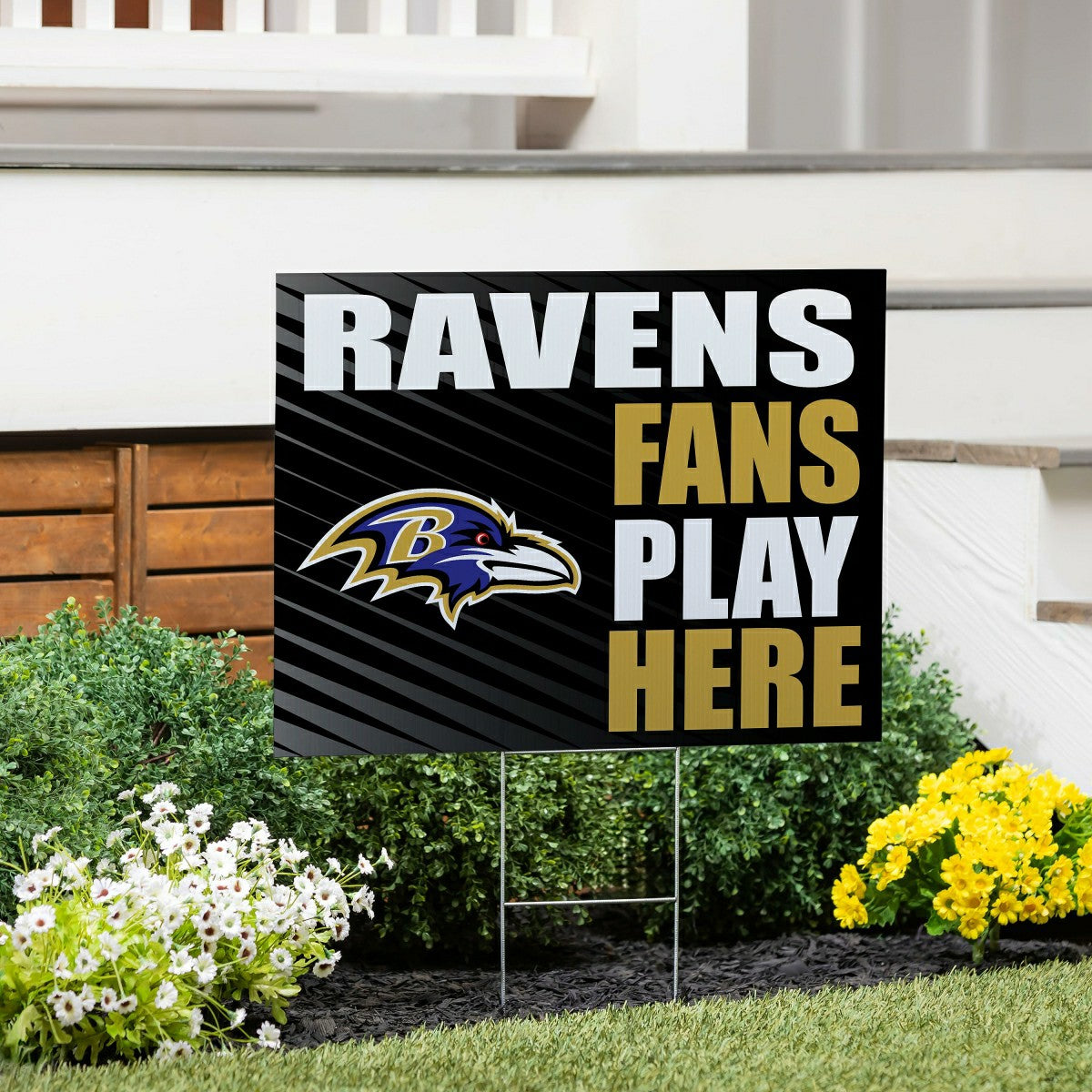 Baltimore Ravens Coroplast Yard Sign "Fans Play Here" - NFL Home