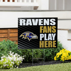 Baltimore Ravens Coroplast Yard Sign "Fans Play Here" - NFL Home