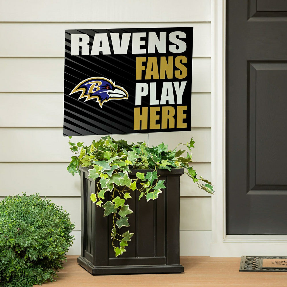 Baltimore Ravens Coroplast Yard Sign "Fans Play Here" - NFL Home