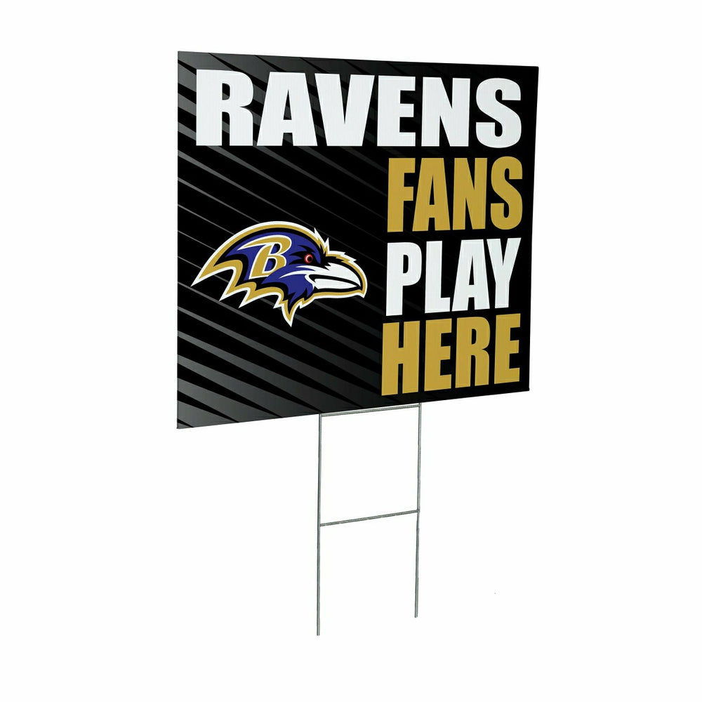 Baltimore Ravens Coroplast Yard Sign "Fans Play Here" - NFL Home