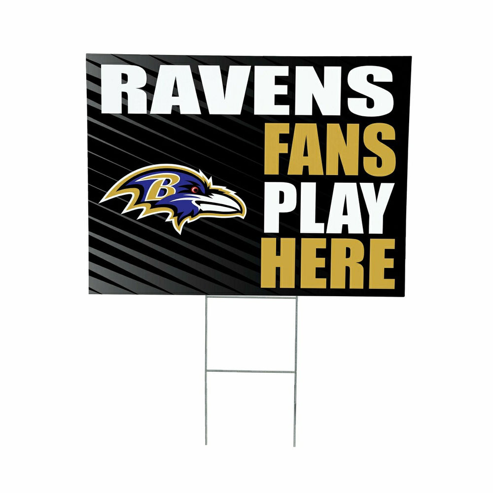 Baltimore Ravens Coroplast Yard Sign "Fans Play Here" - NFL Home