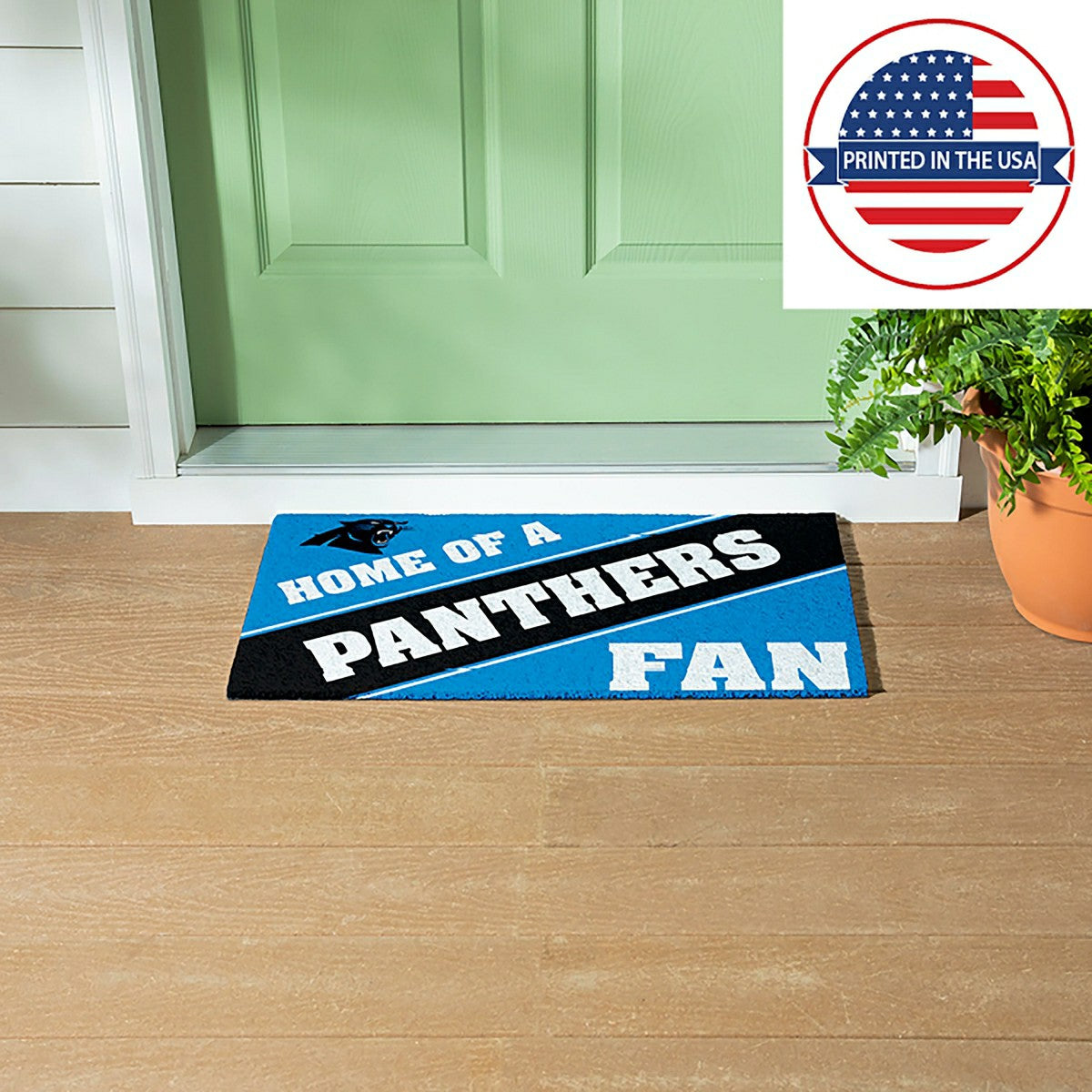 Carolina Panthers, PVC Mat COLOR, Home of a Fan - NFL