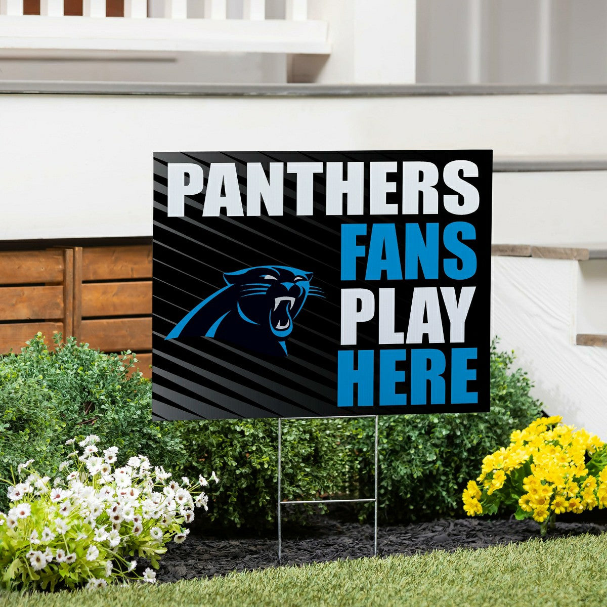 Carolina Panthers Coroplast Yard Sign "Fans Play Here" - NFL Home