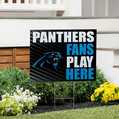 Carolina Panthers Coroplast Yard Sign "Fans Play Here" - NFL Home