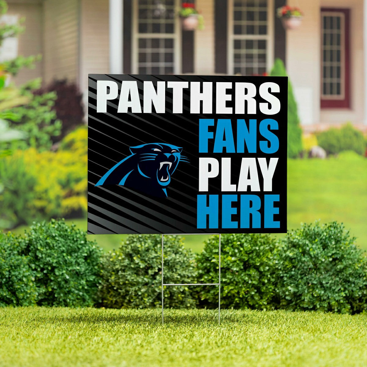 Carolina Panthers Coroplast Yard Sign "Fans Play Here" - NFL Home
