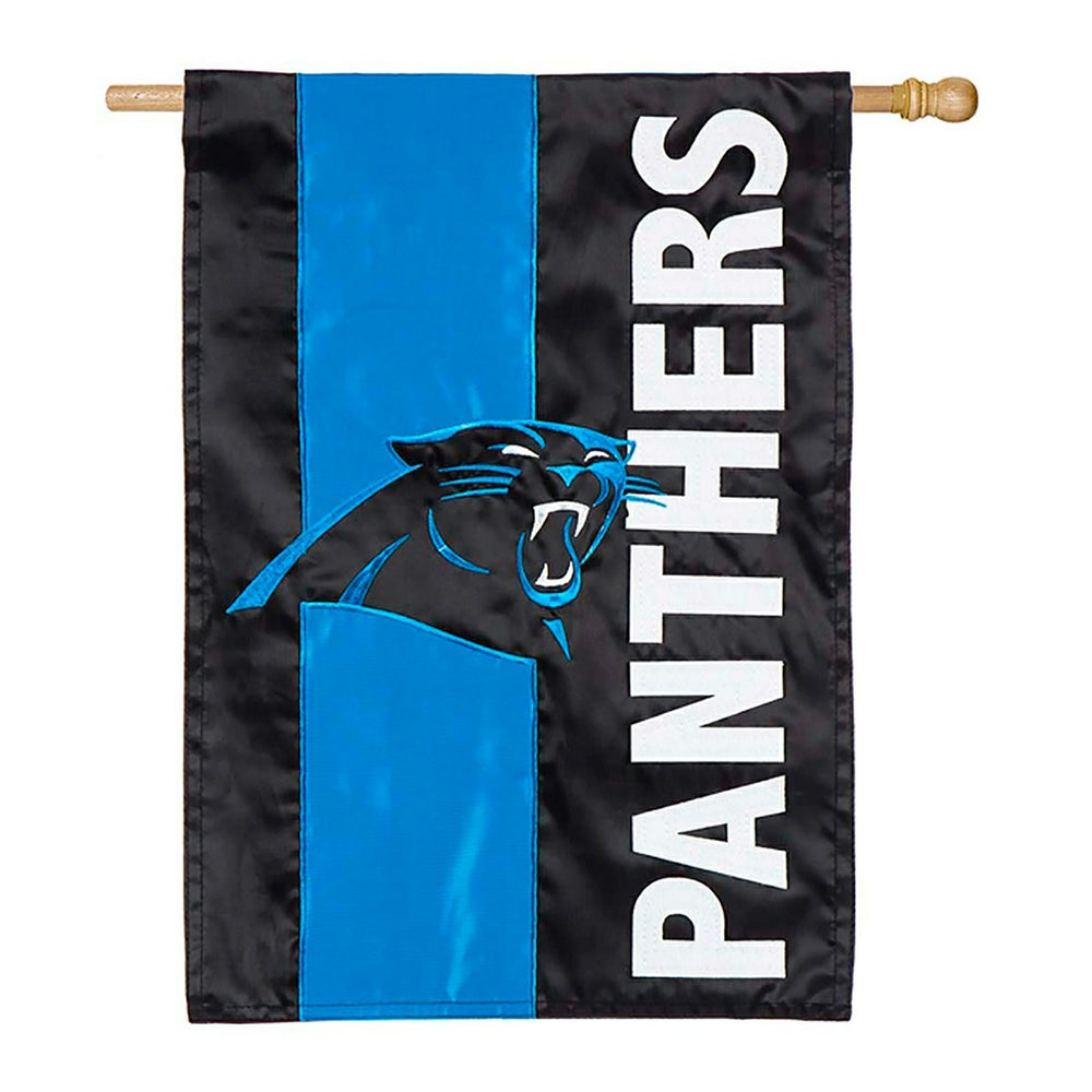 Double-Sided Embellished NFL Team Pride Applique House Flag, Carolina  - NFL Home