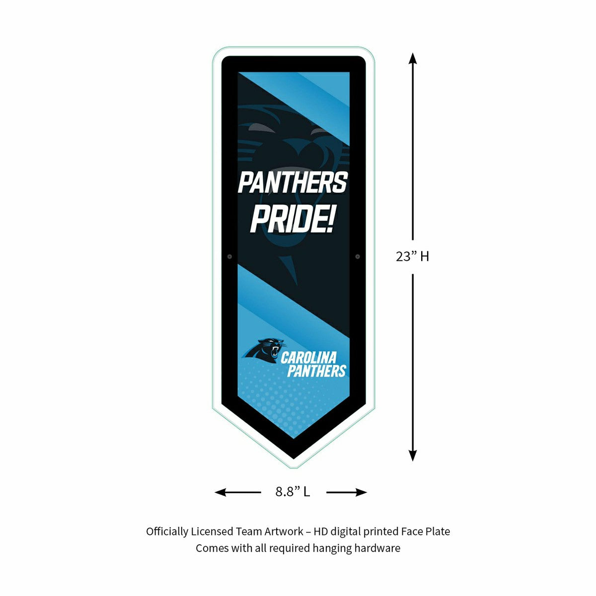 LED Wall Decor, Pennant, Carolina Panthers - NFL Home