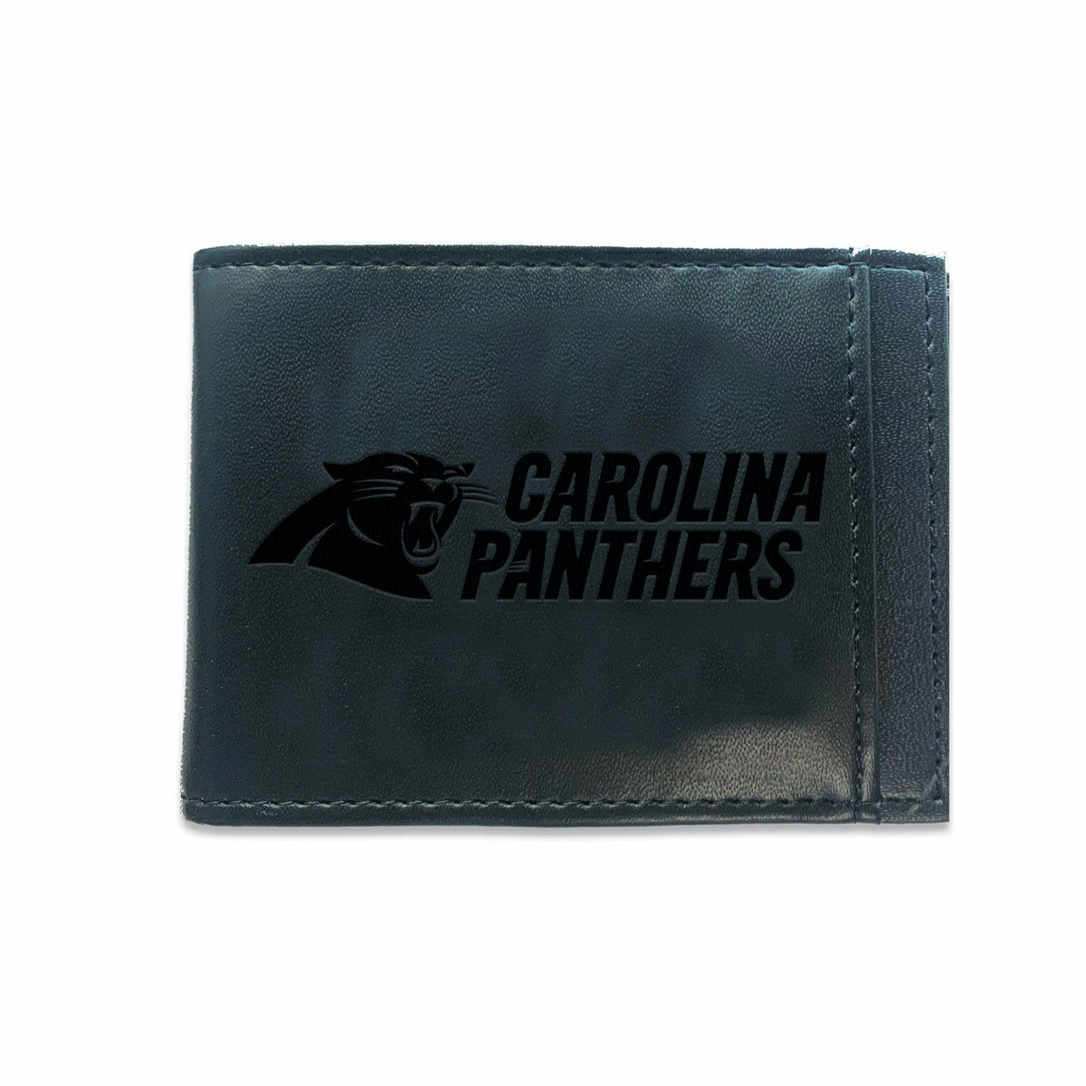 Front Pocket Wallet w/ RFID Blocking, Carolina Panthers, Black - NFL Home
