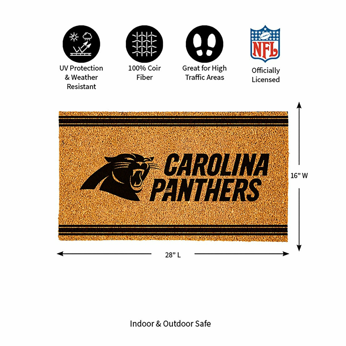 Carolina Panthers, Coir Mat 1C - NFL
