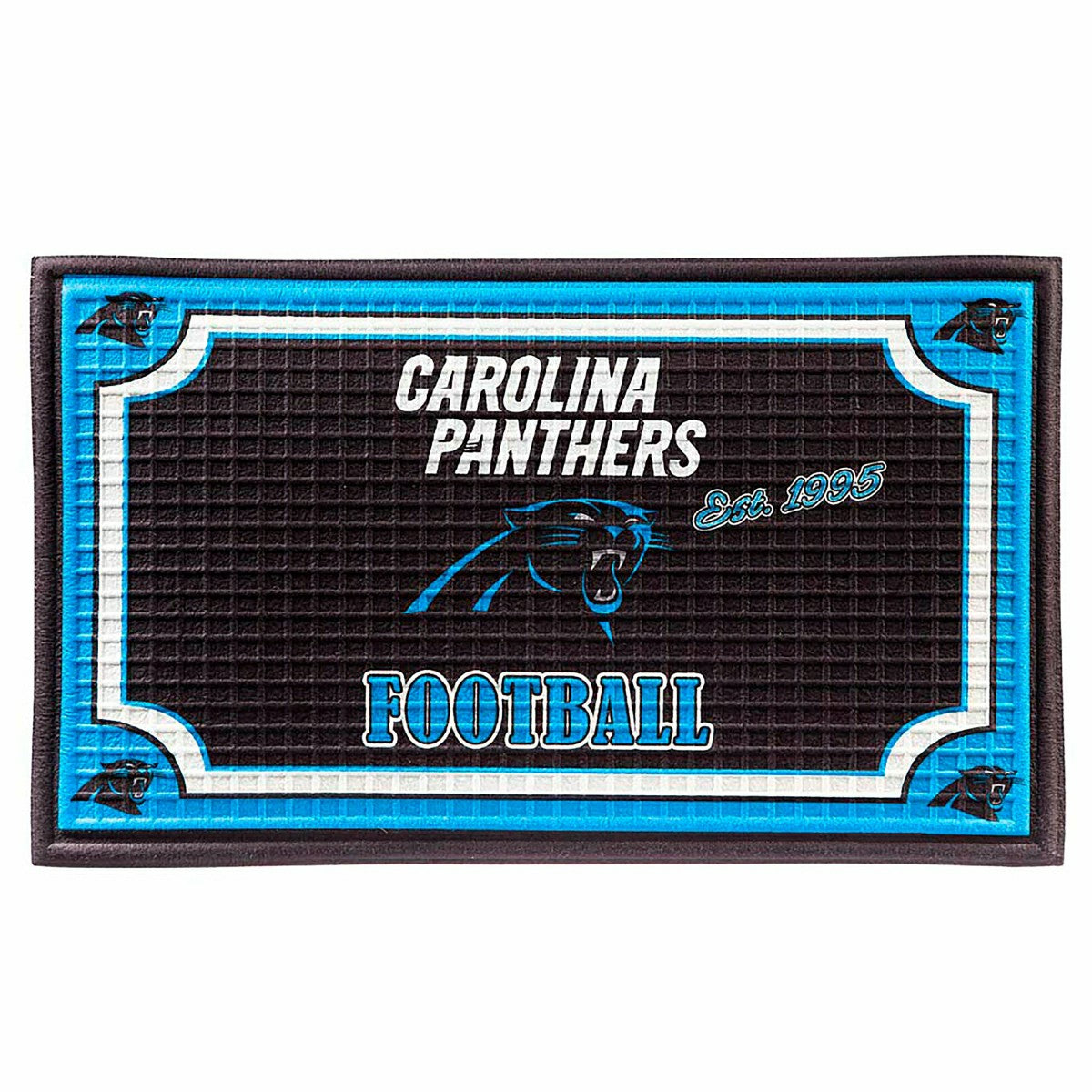 Indoor/Outdoor NFL Team Pride Embossed Doormat, Carolina Panthers - NFL