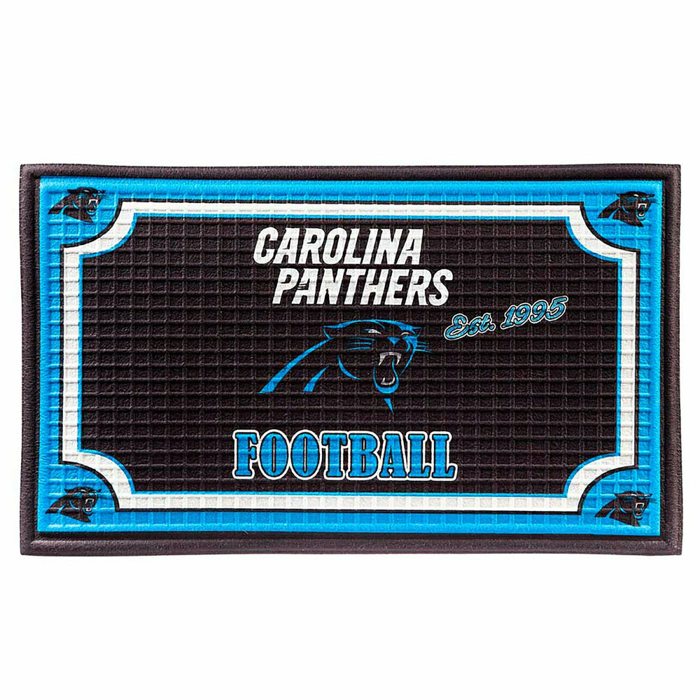 Indoor/Outdoor NFL Team Pride Embossed Doormat, Carolina Panthers - NFL