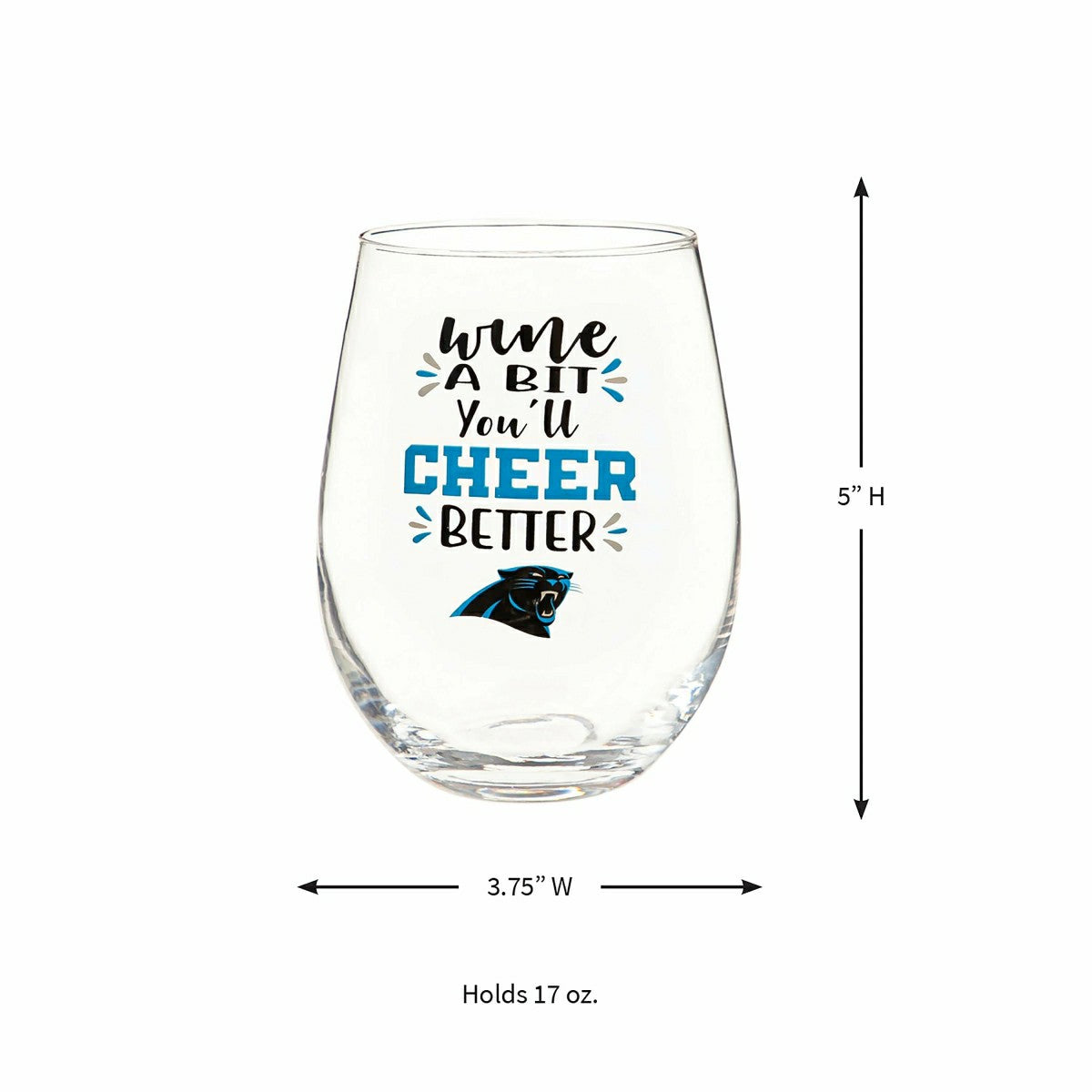Carolina Panthers, 17oz Boxed Stemless Wine - NFL Home