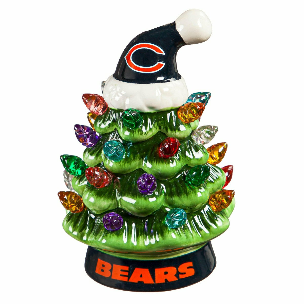 4" Mini LED Tabletop Christmas Tree, Set of 2, Chicago Bears - NFL Home