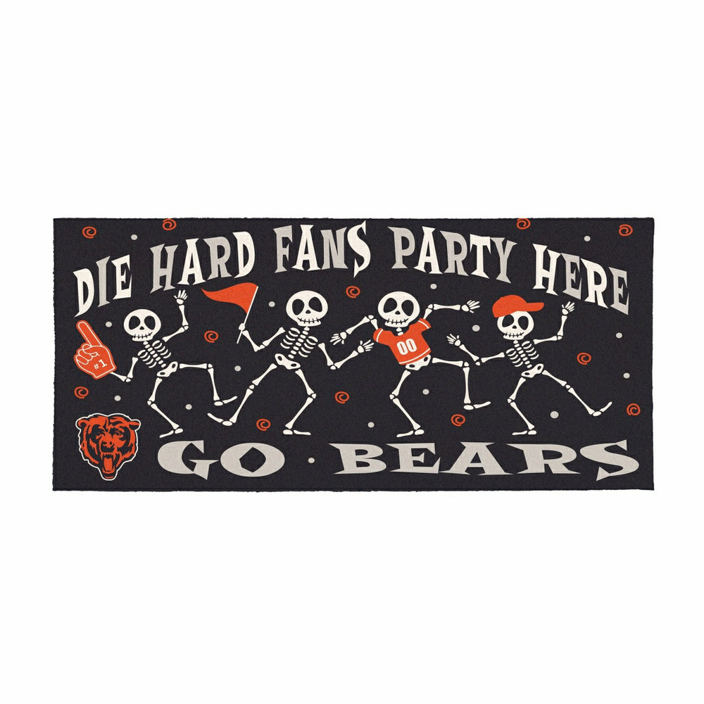 Chicago Bears Flocked Coir Halloween Sassafras Switch Mat, 22"x10" - NFL