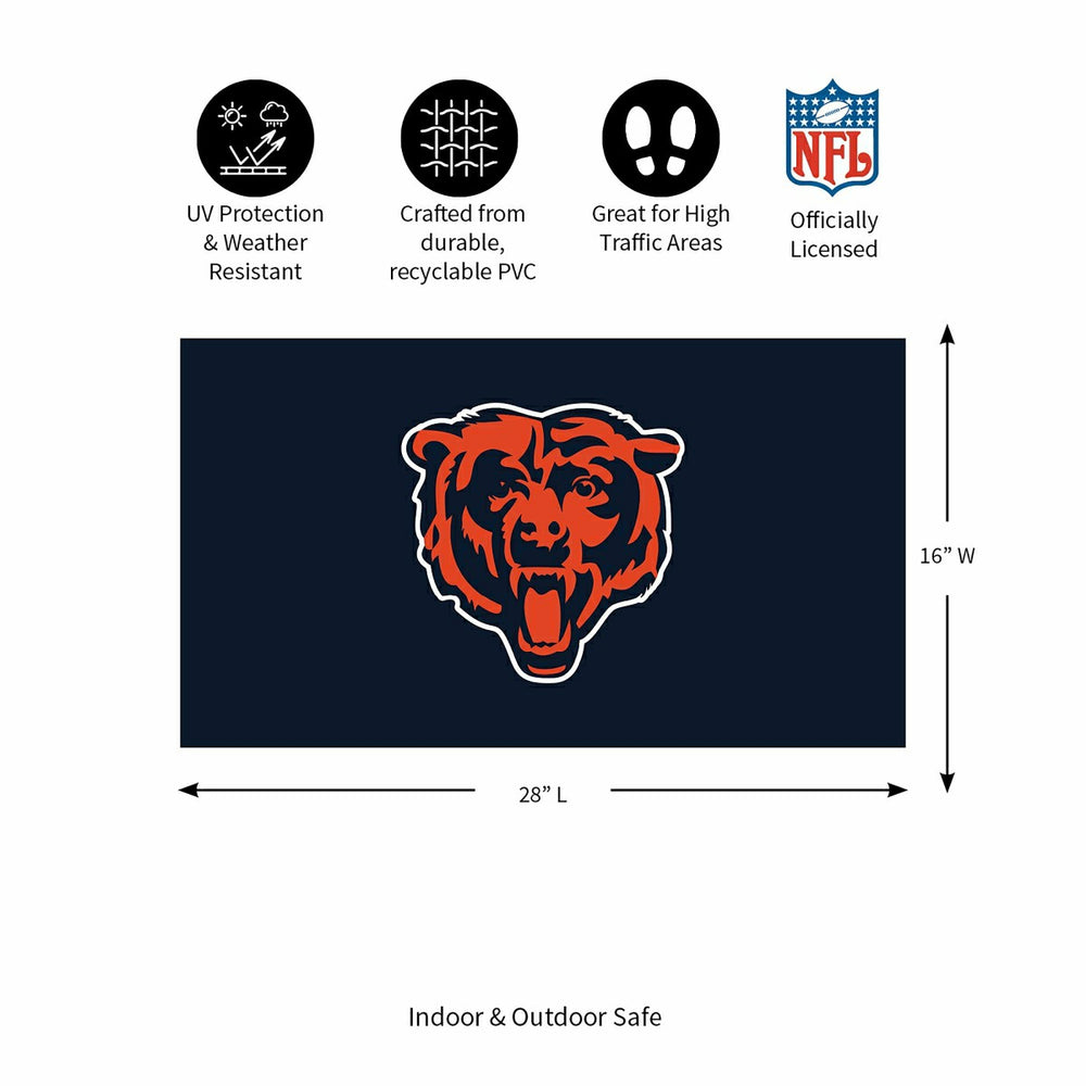 Full Color PVC Mat, 16" x 28", Chicago Bears - NFL