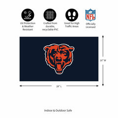 Full Color PVC Mat, 16" x 28", Chicago Bears - NFL