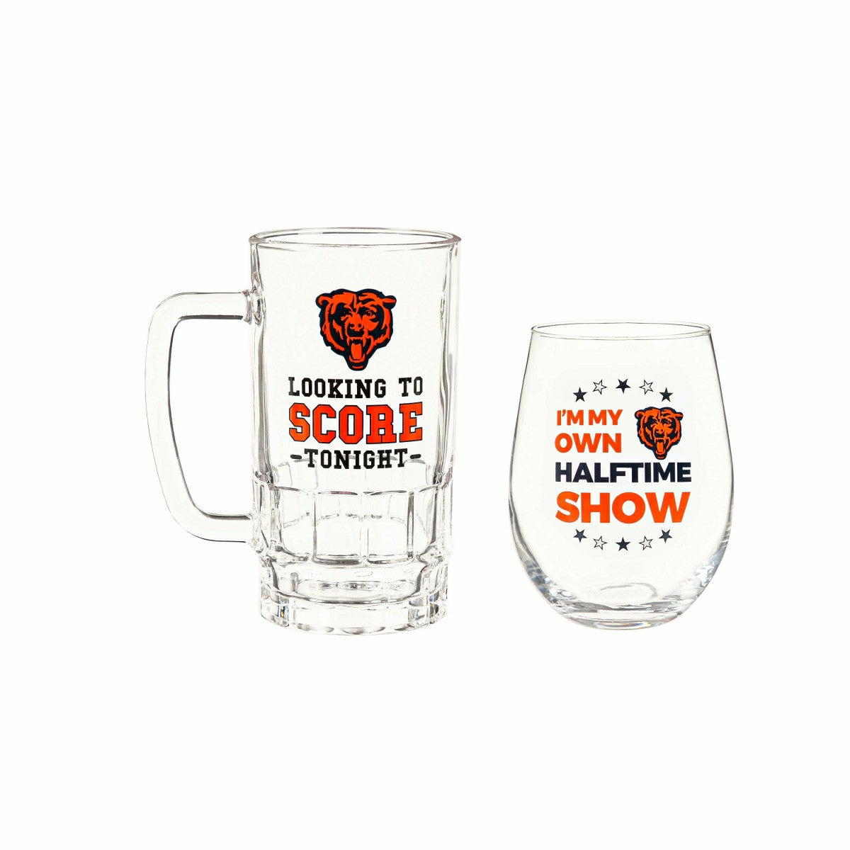 Chicago Bears, Stemless 17OZ Wine & Beer 16 OZ Gift Set - NFL Home