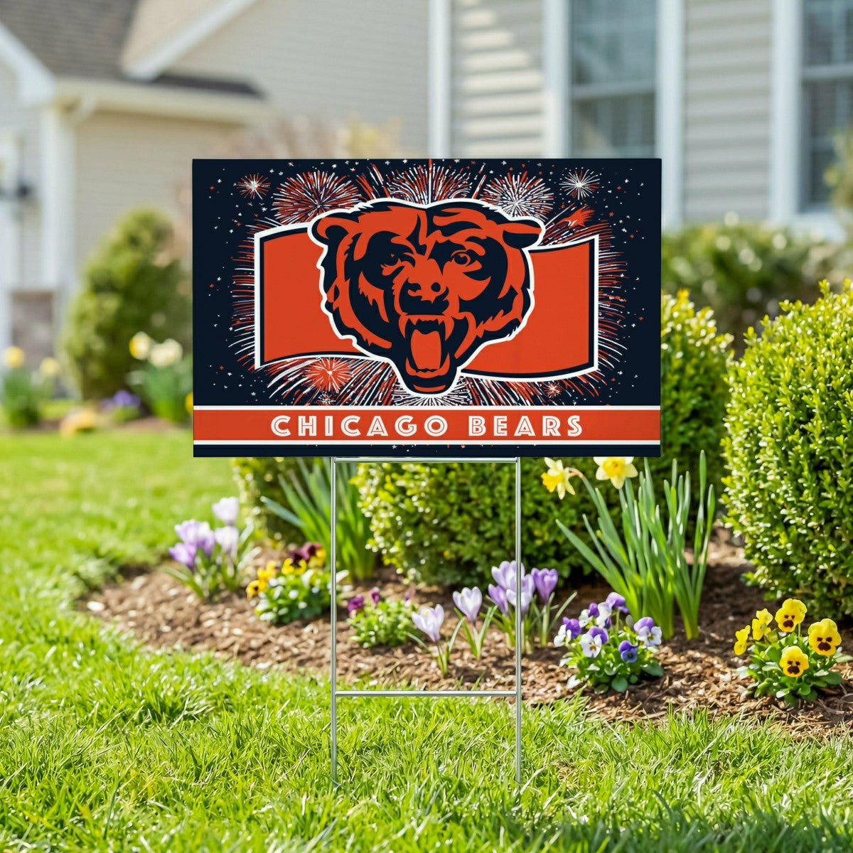 Chicago Bears Yard Sign, Patriotic - NFL Home