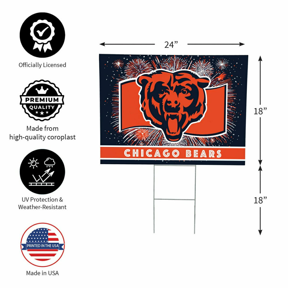 Chicago Bears Yard Sign, Patriotic - NFL Home