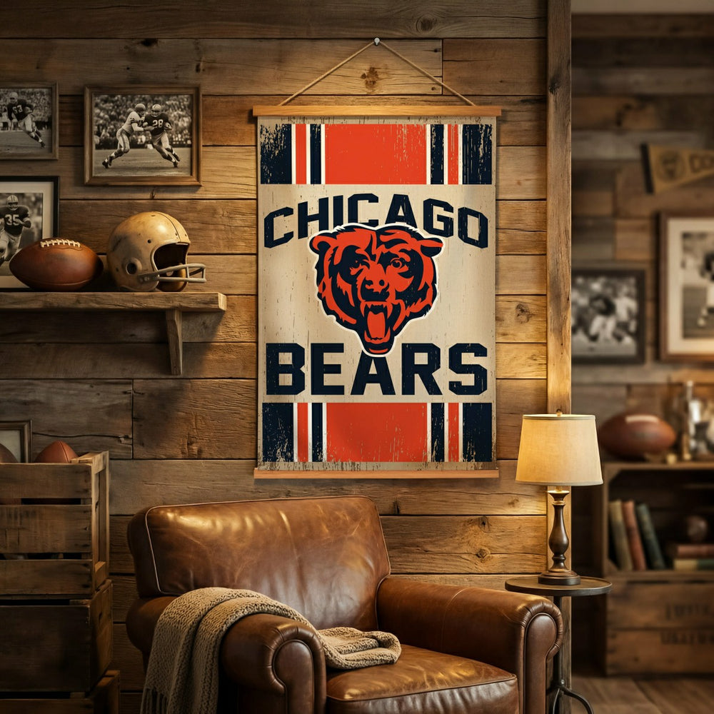 Chicago Bears, Canvas Wall Tapestry, Medium, 36x24 - NFL Home