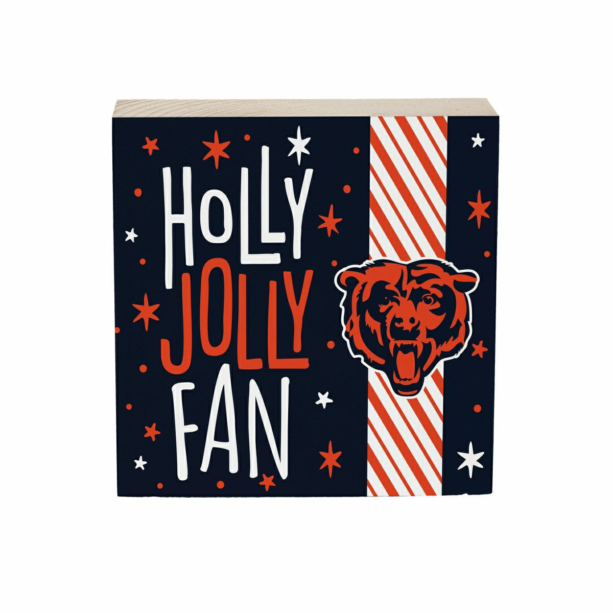 Chicago Bears Block, Holiday, 6x6 - NFL Home